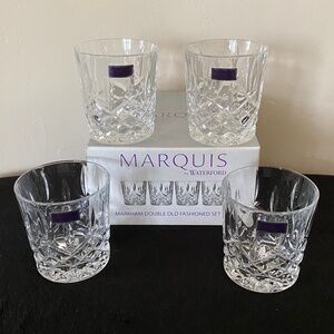 *NEW* Marquis by Waterford Markham Double Old Fashioned glasses. Set of 4